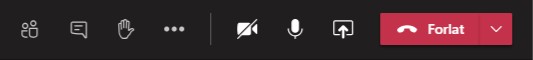 Bilde av menylinje i Teams-møtet